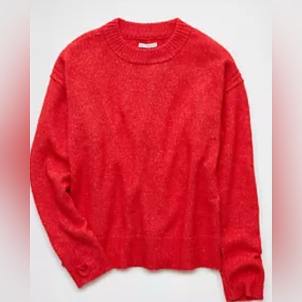 American Eagle Outfitters “Whoa so soft”  Red Knit Sweater NWOT